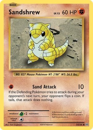 Sandshrew - 54/108 - Evolutions (Reverse Holo) - Inglés