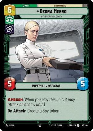 Dedra Meero With Verifiable Data - 87/264 - Secrets of Power - Inglés