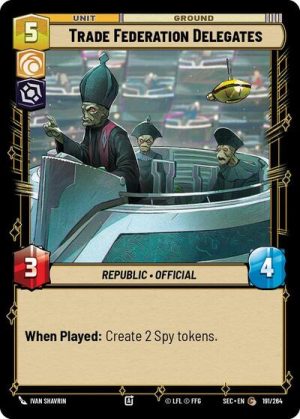 Trade Federation Delegates - 191/264 - Secrets of Power - Inglés
