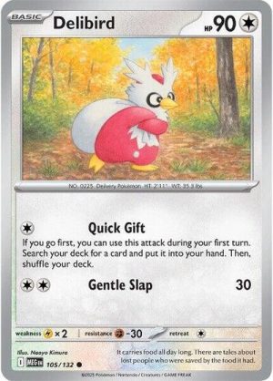 Delibird 105 132 - 105/132 - ME01: Mega Evolution - Inglés