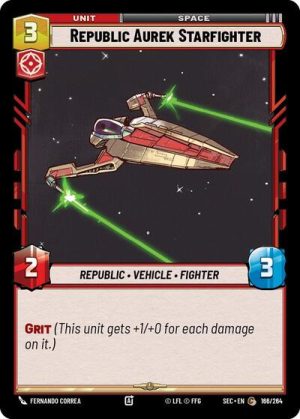 Republic Aurek Starfighter - 166/264 - Secrets of Power - Inglés