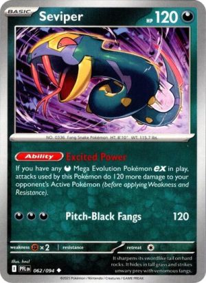 Seviper - 062/094 - ME02: Phantasmal Flames - Inglés