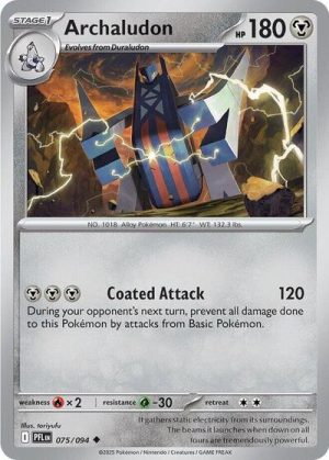Archaludon - 075/094 - ME02: Phantasmal Flames (Reverse Holo) - Inglés