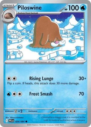 Piloswine - 024/094 - ME02: Phantasmal Flames (Reverse Holo) - Inglés