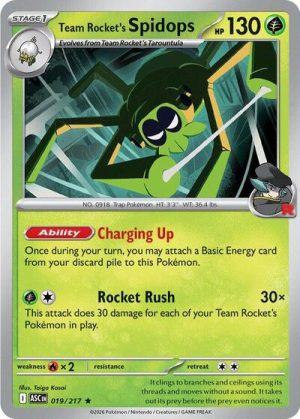 Team Rockets Spidops - 019/217 - ME: Ascended Heroes (Holofoil) - Inglés