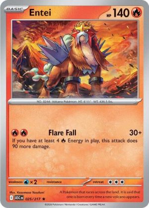 Entei - 025/217 - ME: Ascended Heroes (Holofoil) - Inglés