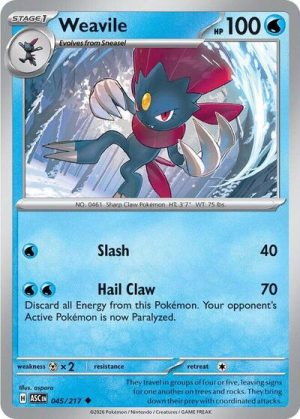 Weavile 045 217 - 045/217 - ME: Ascended Heroes - Inglés