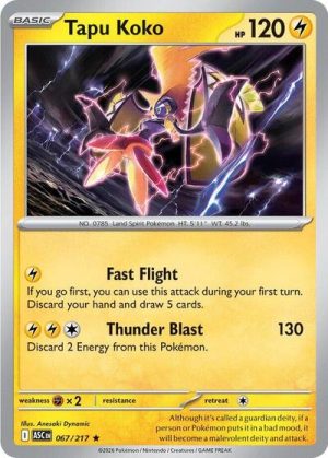 Tapu Koko - 067/217 - ME: Ascended Heroes (Holofoil) - Inglés