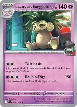 Team Rockets Exeggutor - 078/217 - ME: Ascended Heroes (Holofoil) - Inglés