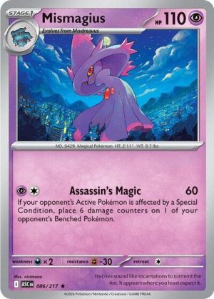 Mismagius - 086/217 - ME: Ascended Heroes (Holofoil) - Inglés