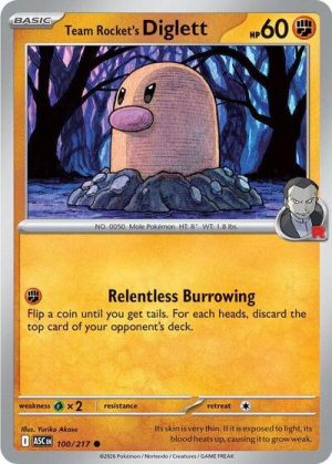 Team Rockets Diglett - 100/217 - ME: Ascended Heroes - Inglés