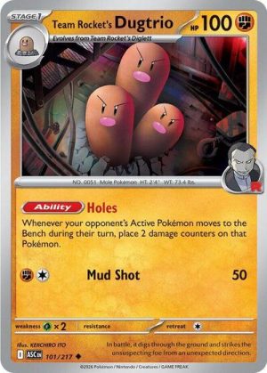 Team Rockets Dugtrio 101 217 - 101/217 - ME: Ascended Heroes - Inglés