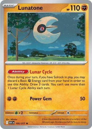 Lunatone - 105/217 - ME: Ascended Heroes (Holofoil) - Inglés