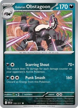 Galarian Obstagoon 132 217 - 132/217 - ME: Ascended Heroes - Inglés