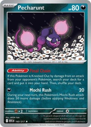 Pecharunt - 143/217 - ME: Ascended Heroes (Holofoil) - Inglés