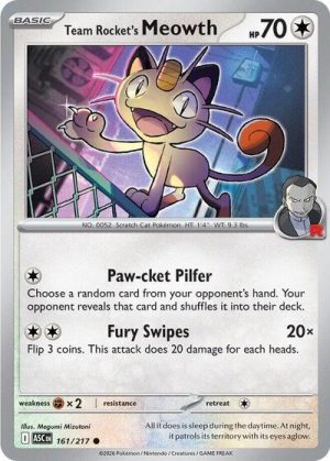 Team Rockets Meowth - 161/217 - ME: Ascended Heroes - Inglés