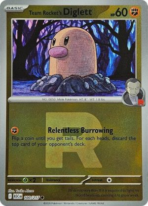 Team Rockets Diglett Team Rocket - 100/217 - ME: Ascended Heroes (Reverse Holo) - Inglés