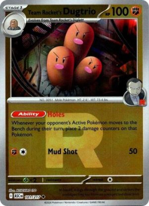 Team Rockets Dugtrio 101 217 Team Rocket - 101/217 - ME: Ascended Heroes (Reverse Holo) - Español