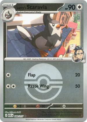 Larrys Staravia Poke Ball - 169/217 - ME: Ascended Heroes (Reverse Holo) - Español