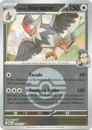 Larrys Staraptor 170 217 Poke Ball - 170/217 - ME: Ascended Heroes (Reverse Holo) - Inglés
