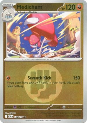 Medicham 104 217 Energy Symbol Pattern - 104/217 - ME: Ascended Heroes (Reverse Holo) - Español