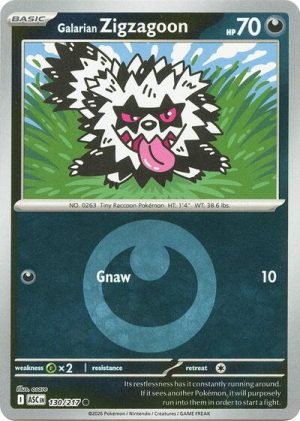 Galarian Zigzagoon Energy Symbol Pattern - 130/217 - ME: Ascended Heroes (Reverse Holo) - Inglés