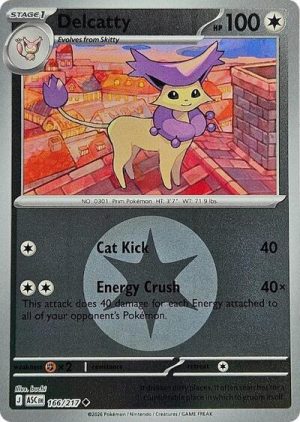 Delcatty Energy Symbol Pattern - 166/217 - ME: Ascended Heroes (Reverse Holo) - Inglés