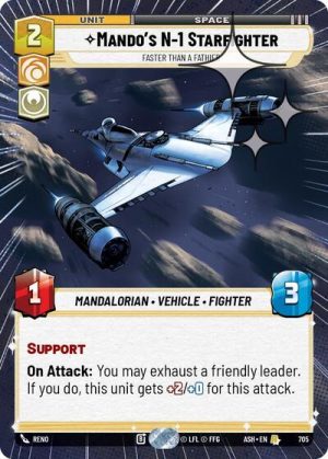 Mandos N 1 Starfighter Faster than a Fathier Hyperspace Foil - 705 - Ashes of the Empire (Foil) - Inglés