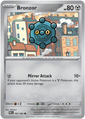 Bronzor - 063/084 - ME05: Pitch Black (Reverse Holo) - Inglés